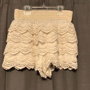 Girls white float shorts